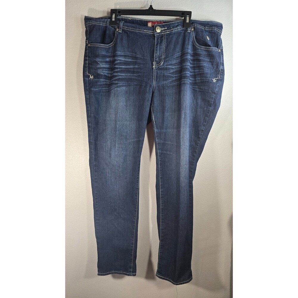 Apple Bottom Jeans Vintage Y2K Straight leg dark wash apple jeans Size 20 BJ